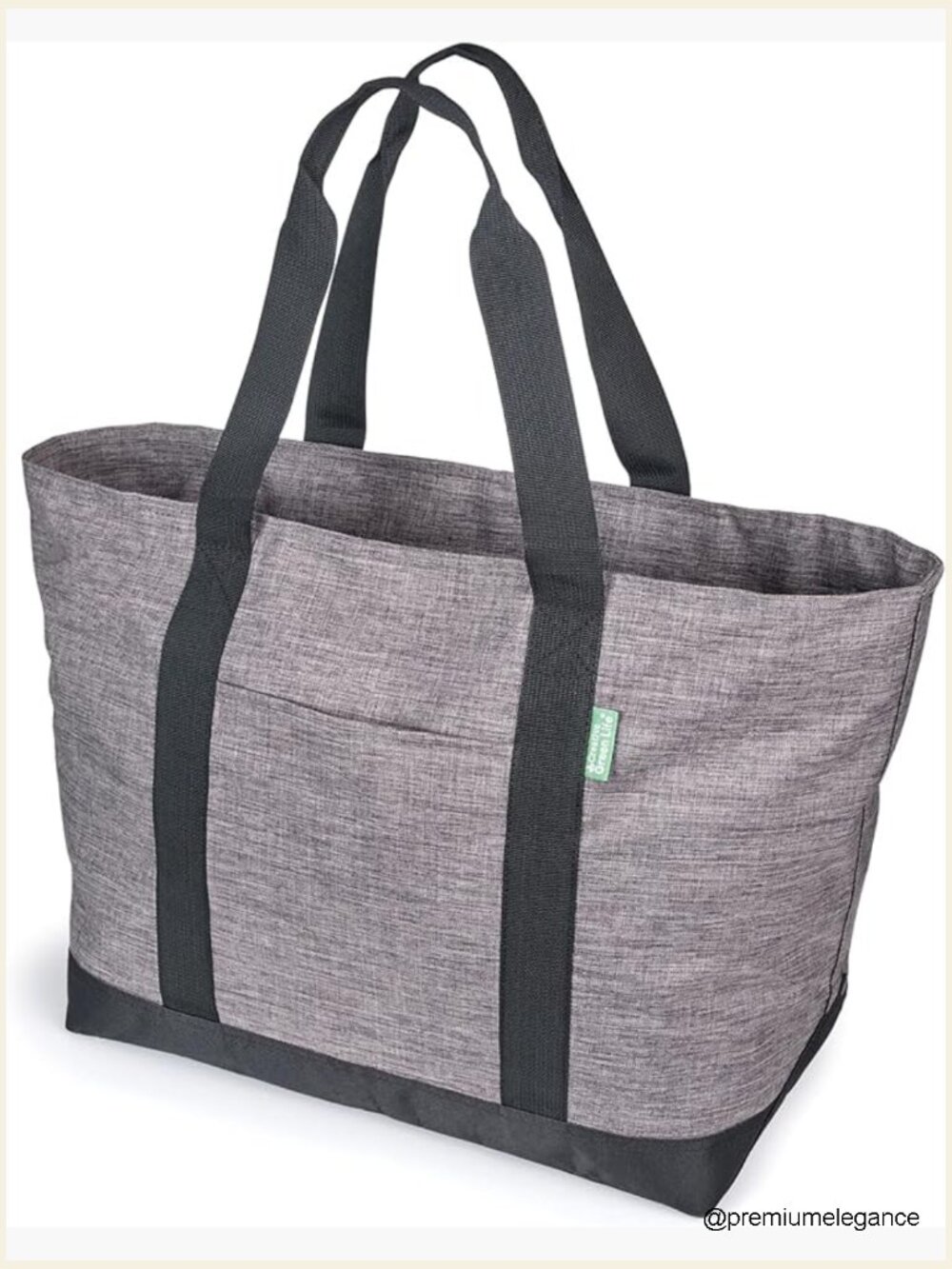 Extra Large Canvas Tote Bag with Zipper for Work or Travel